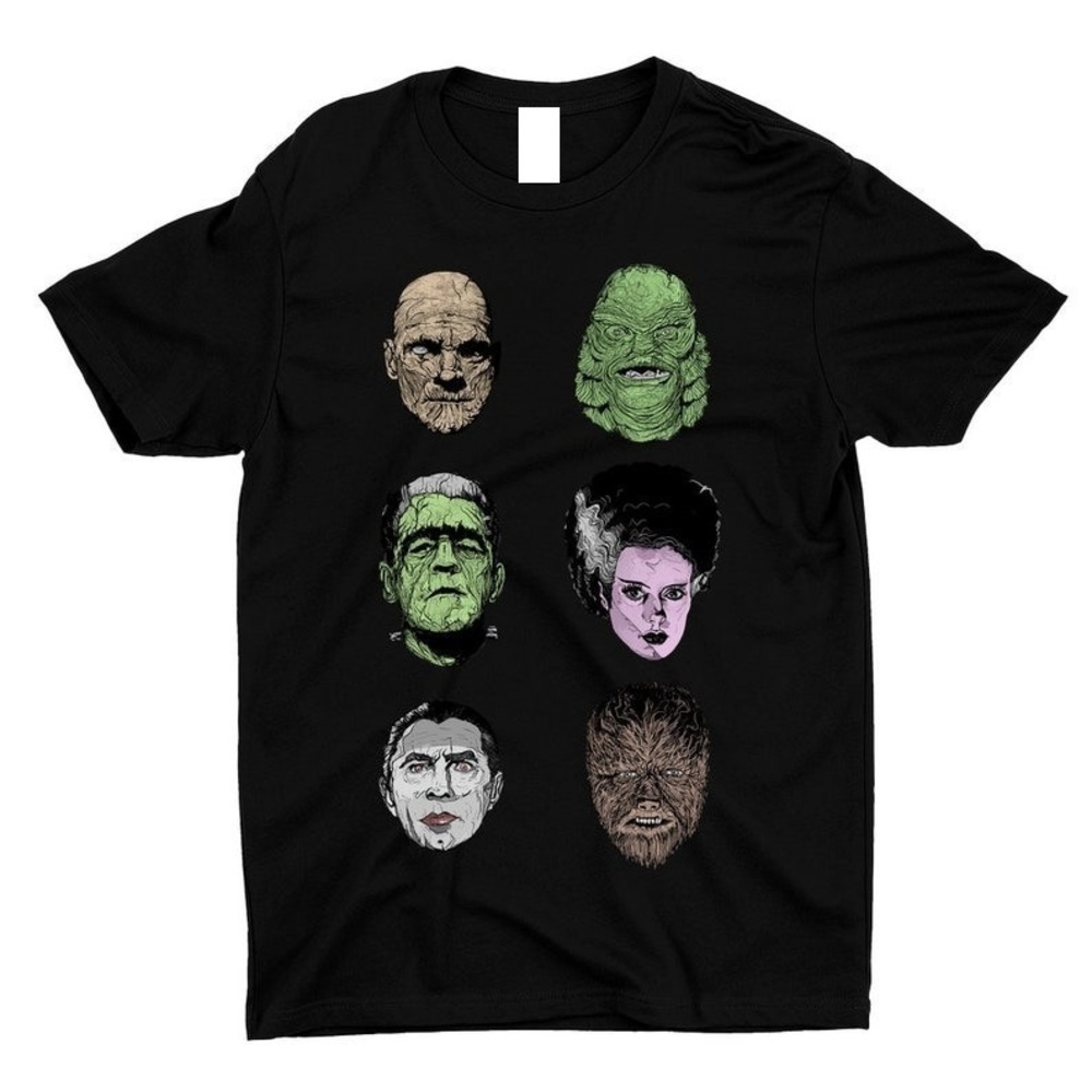 Universal Classic Monster Faces Unisex T-Shirt Gift For Fan shirt